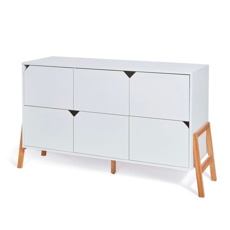 Commode 6 tiroirs Bellamy Lotta Blanc