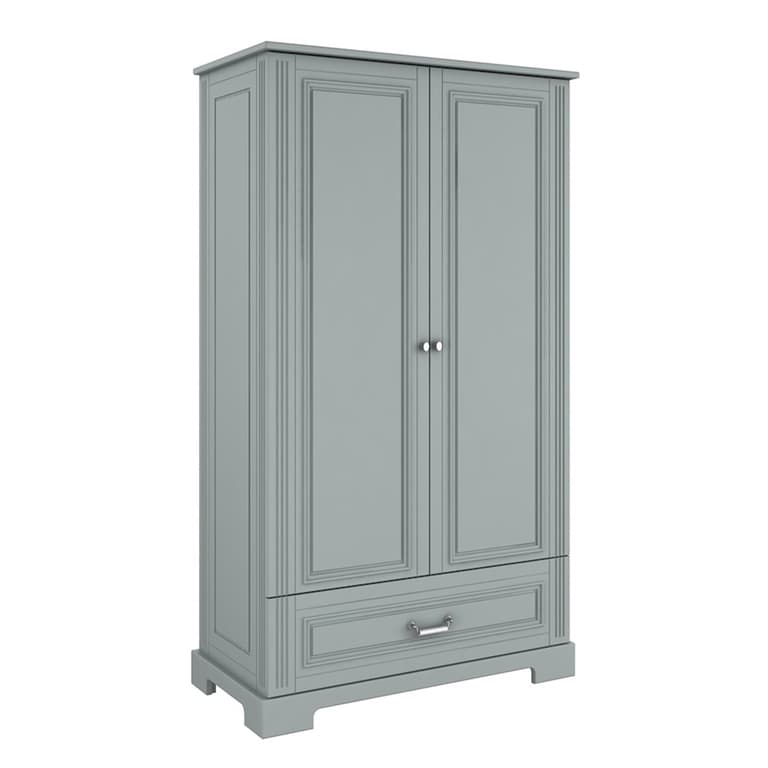 Armoire 2 portes 1 tiroir Bellamy Ines Gris