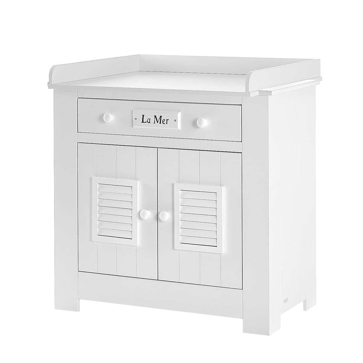 Commode et plan Ă langer Pinio Marsylia MDF Blanc