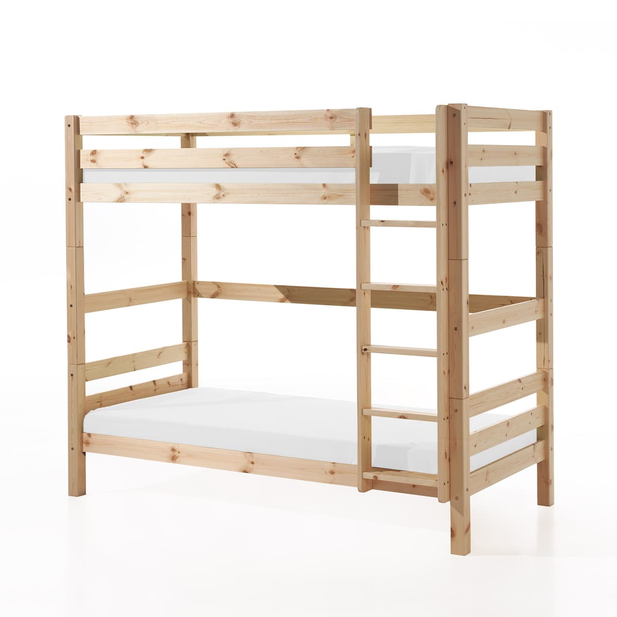 Lit Superposé 90x200 Hauteur 180 cm Sommier Inclus Vipack Pino - Bois