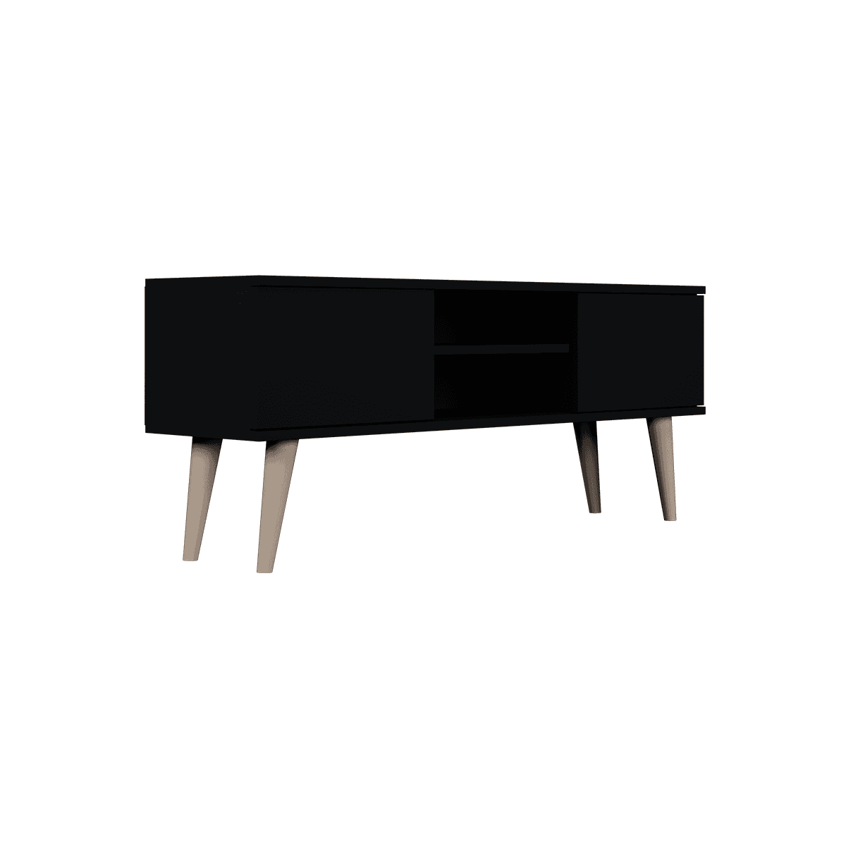 Meuble TV 120 cm Toronto - Noir