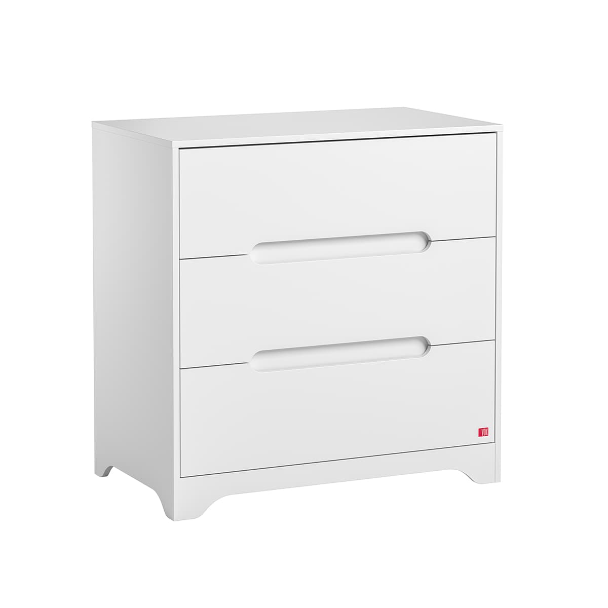 Commode 3 tiroirs Vox Ova Blanc