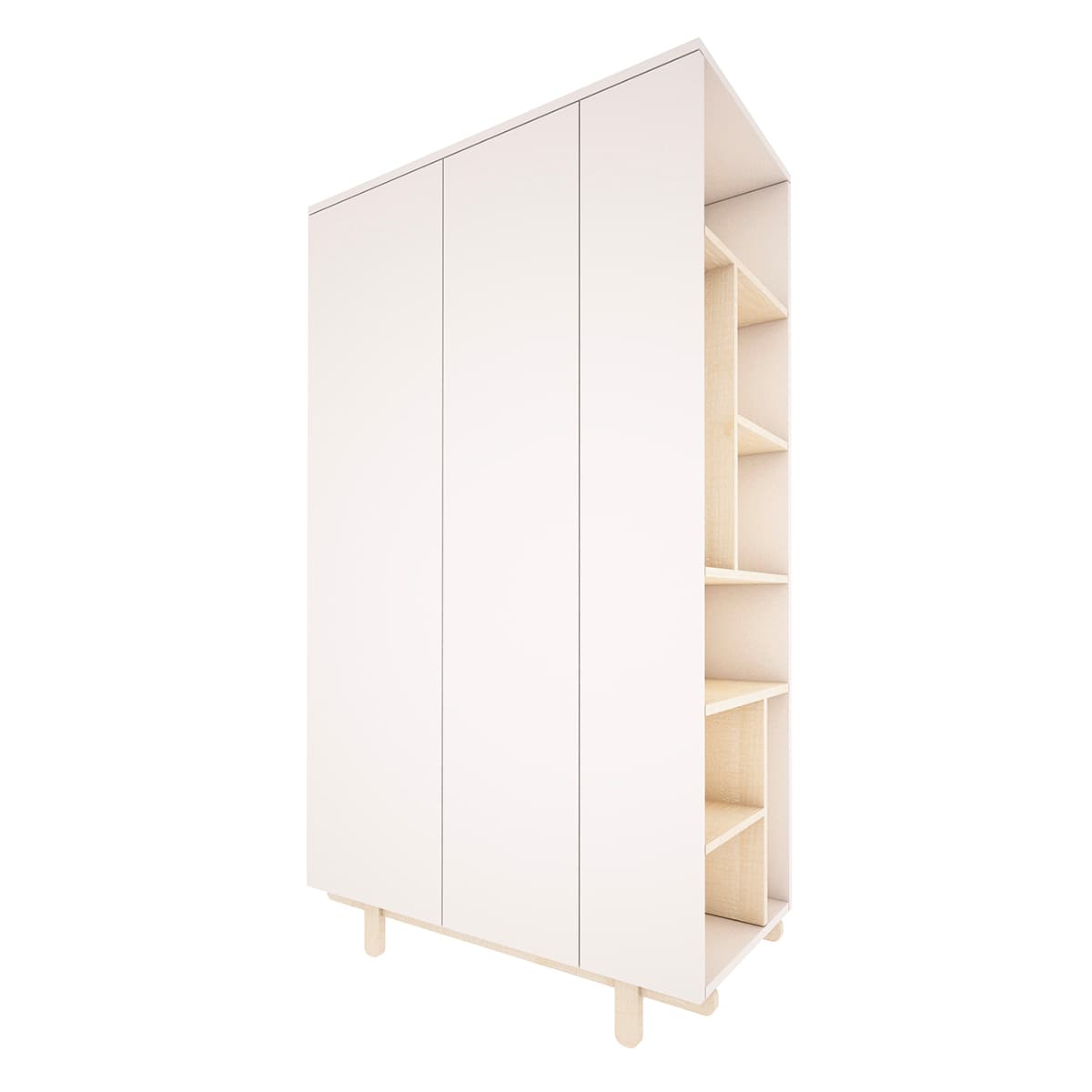 Armoire 2 portes Wood Luck Romy - Blanc