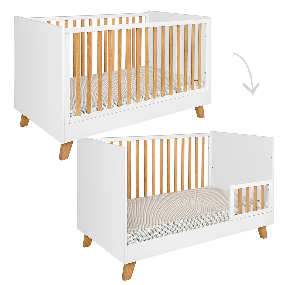 Lit évolutif 70x140 Novelies Zara Blanc