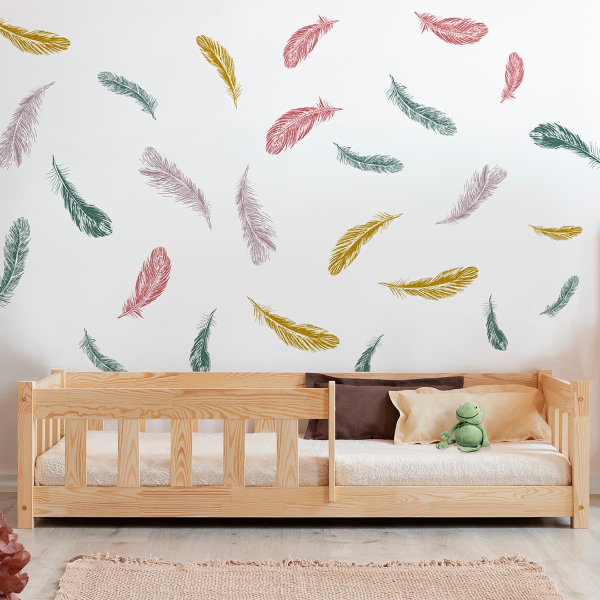 Lit 90x200 sommier inclus Elise Bois