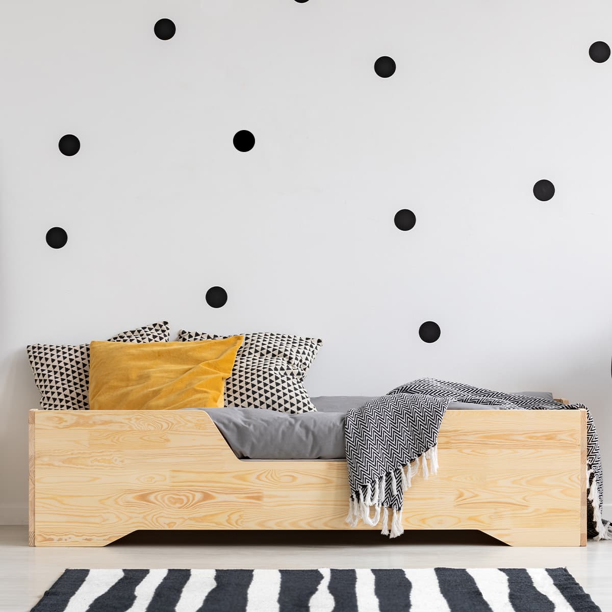 Lit 90x190 sommier inclus Maxine Bois