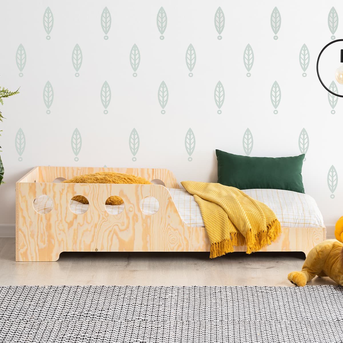 Lit 90x190 sommier inclus Adrien Bois