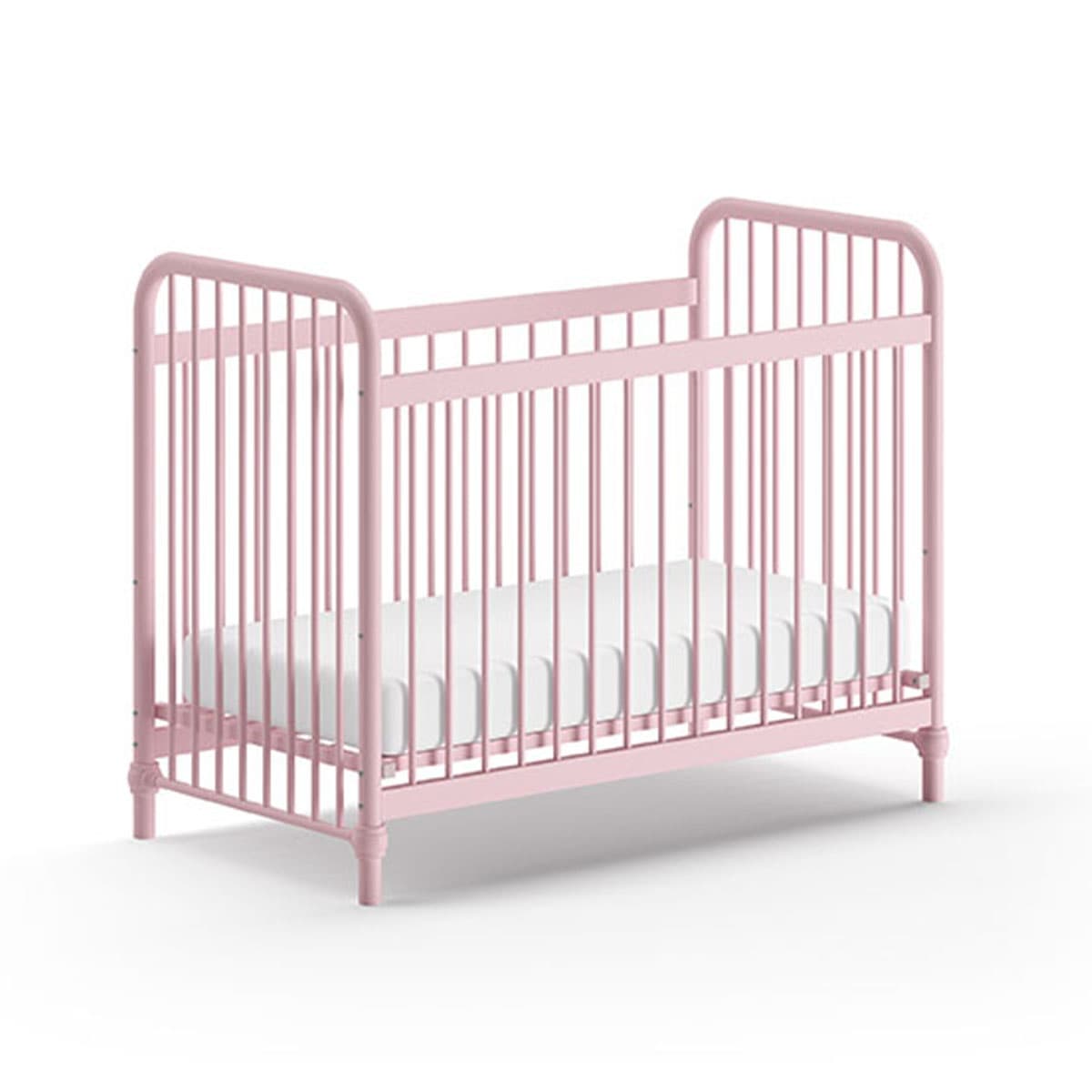 Lit bébé 60x120 Jaxx by Vipack Bronxx Rose mat