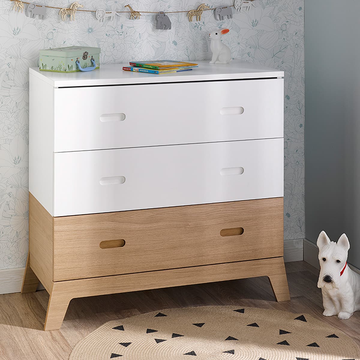 Commode Bébé-Junior Provence Archipel Blanc Chêne