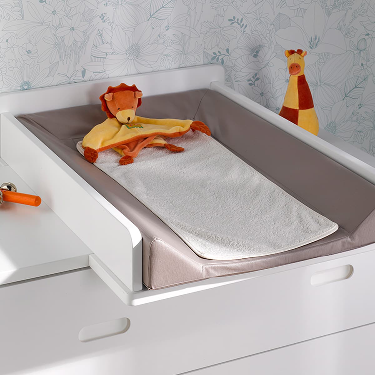 Plan à langer pour commode Bébé Provence Archipel Blanc
