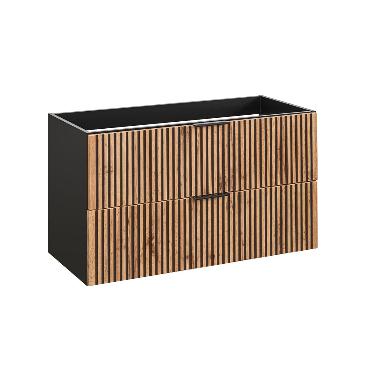 Meuble sous-vasque 100cm Gaia Bois et Noir