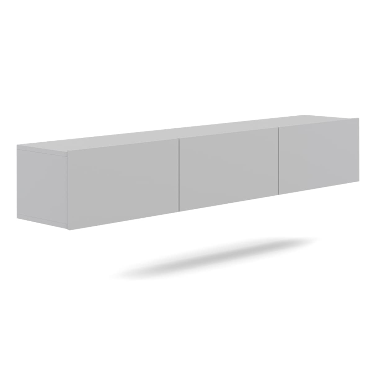 Meuble TV mural 3 portes 180 cm Idao Blanc