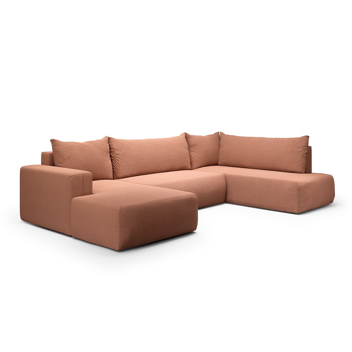 Canapé U 5 places convertible coffre Bliss Cuivre