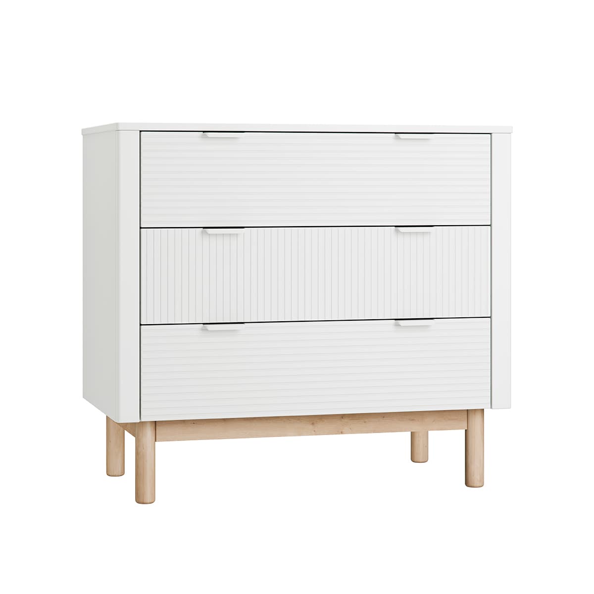 Commode 3 tiroirs Pinio Miloo Blanc