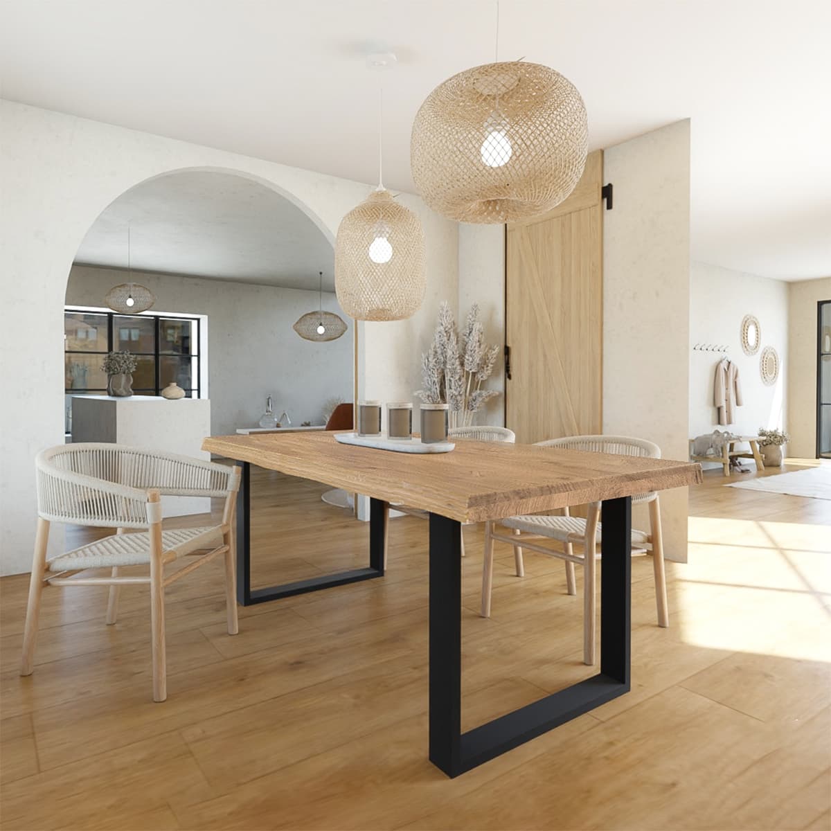 Table à manger 8 places Calixte Bois massif