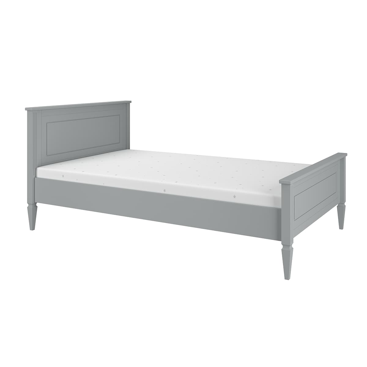Lit 120x200 sommier inclus Bellamy Ines Gris