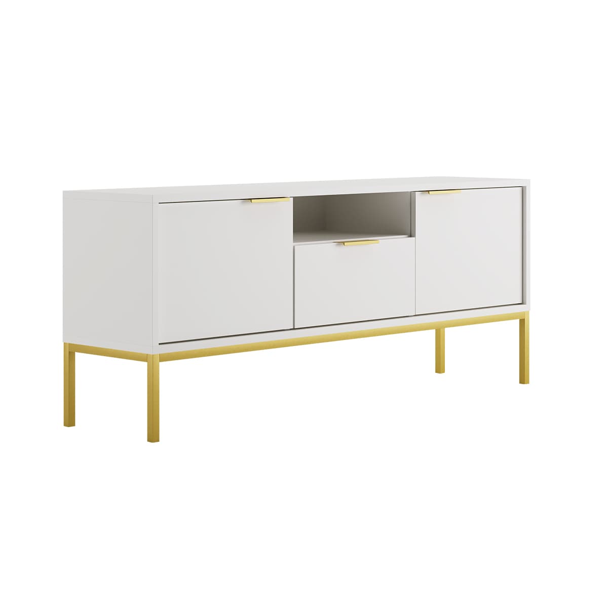 Meuble TV 135 cm Seattle Blanc