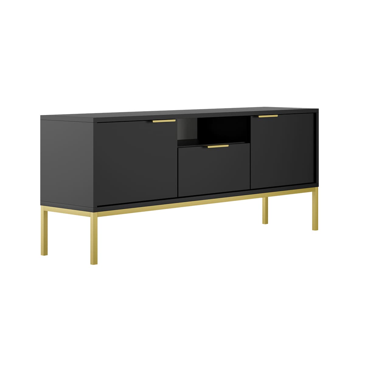 Meuble TV 135 cm Seattle Noir