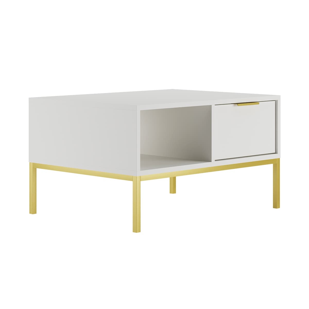 Table basse 80 cm Seattle Blanc