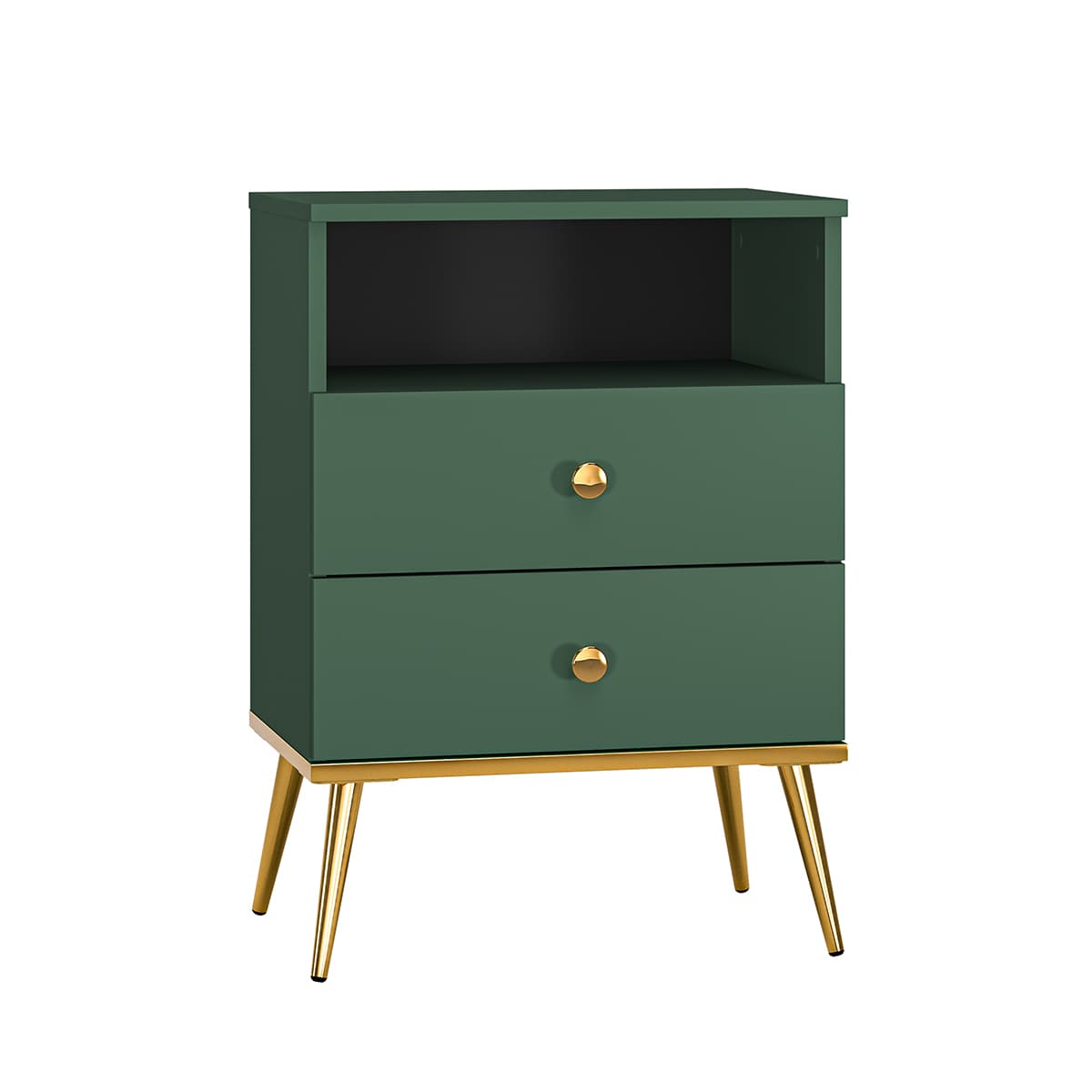 Chevet 2 tiroirs Thalia Vert