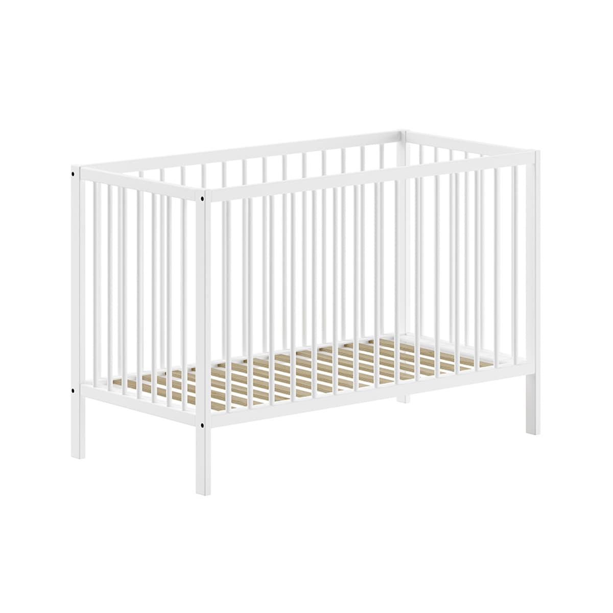 Lit bébé 60x120 sommier inclus Vipack Meryl Blanc