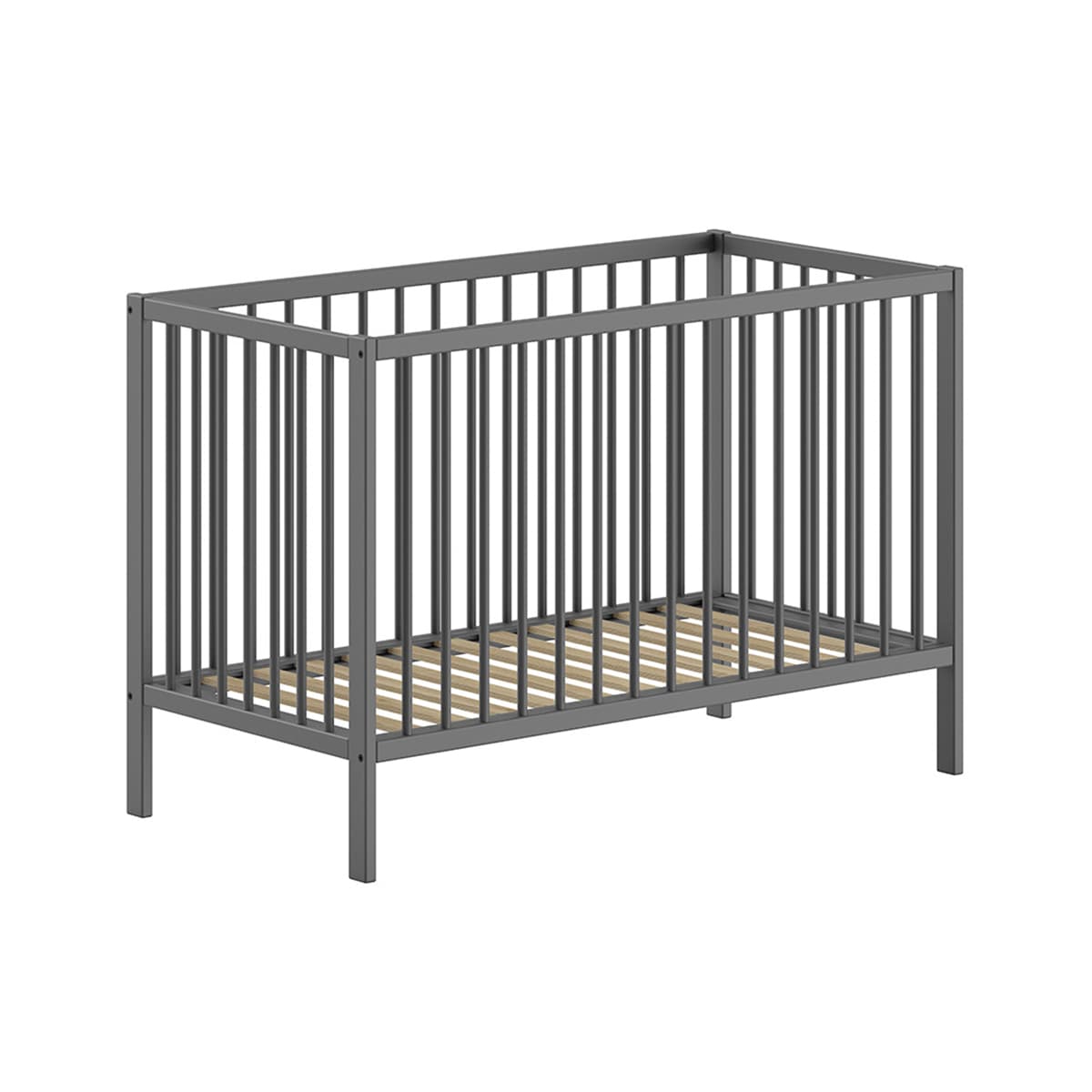 Lit bébé 60x120 sommier inclus Vipack Meryl Anthracite