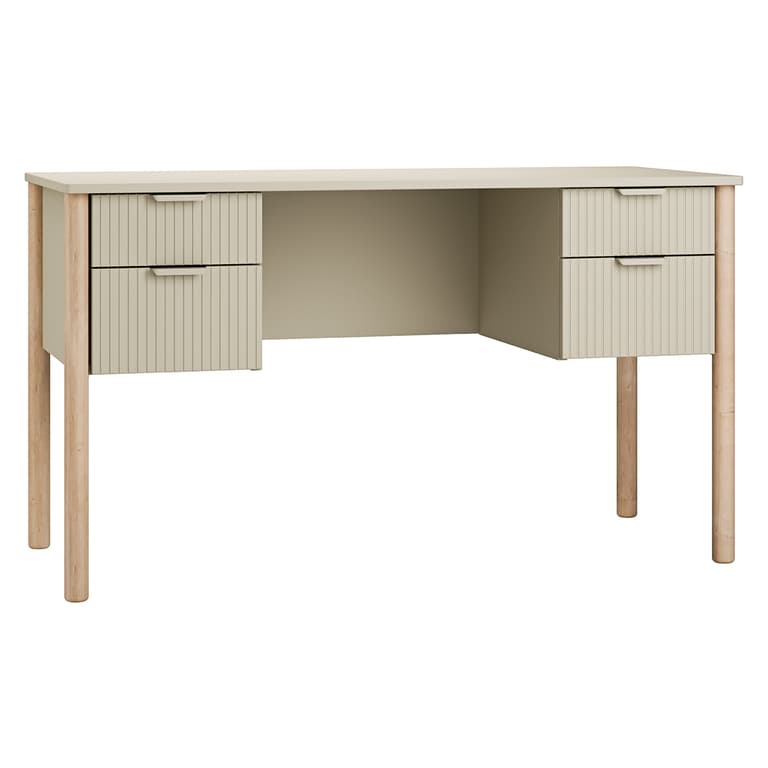 Bureau 4 tiroirs Pinio Miloo Champagne