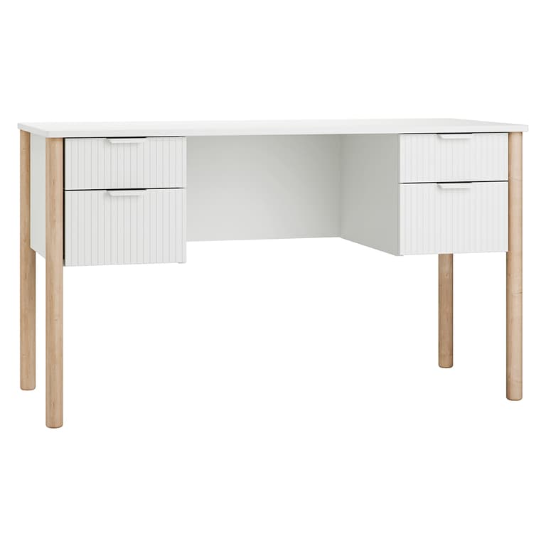 Bureau 4 tiroirs Pinio Miloo Blanc
