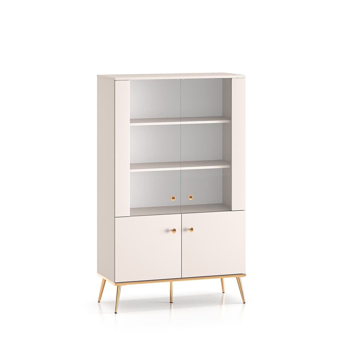 Vaisselier 4 portes Olivia Cachemire et Doré