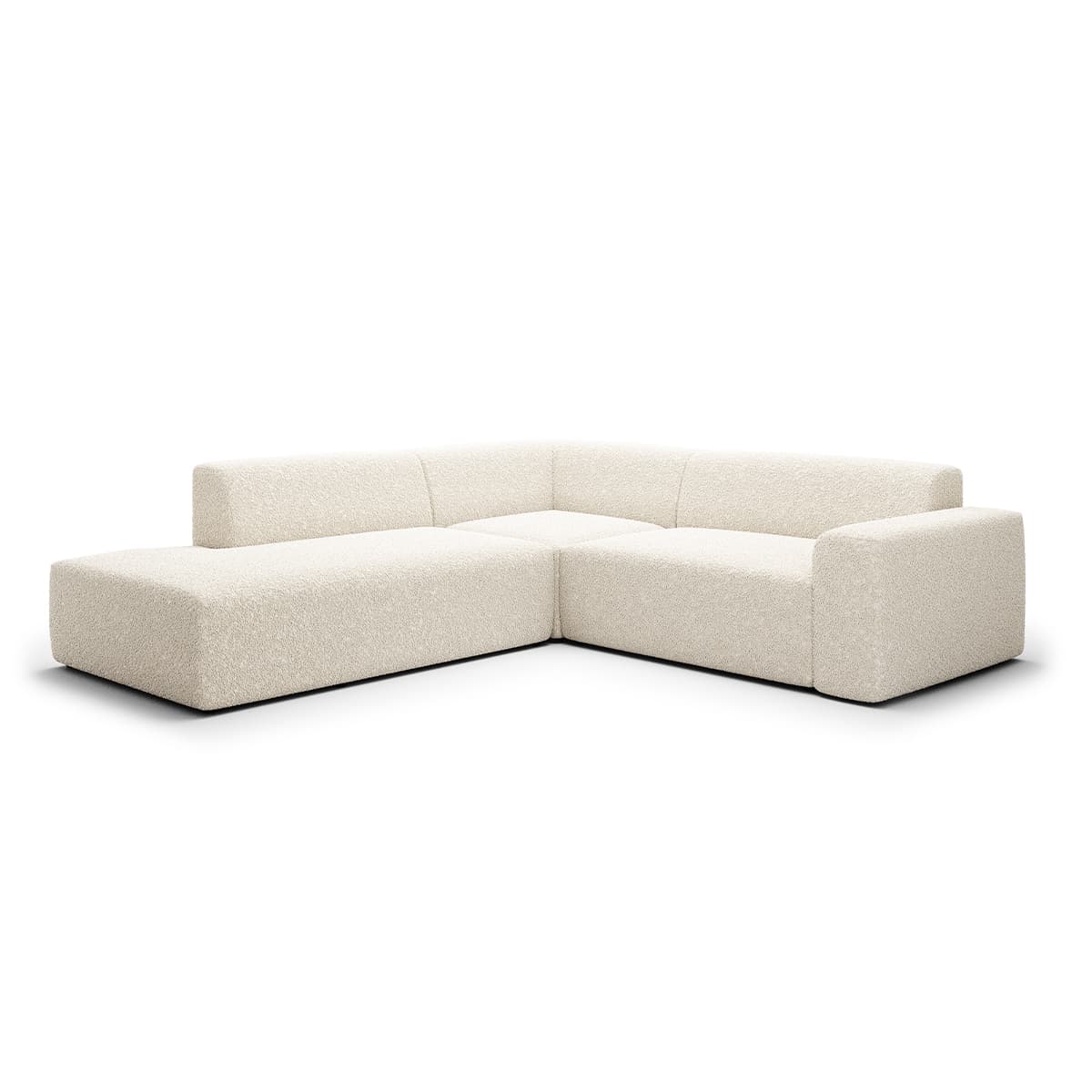 Canapé d'angle gauche 5 places coffre Torino Beige