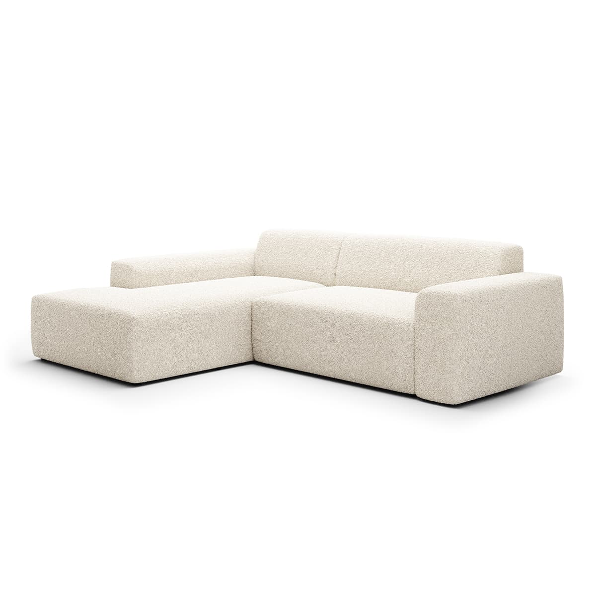 Canapé d'angle gauche 3 places coffre Torino Beige