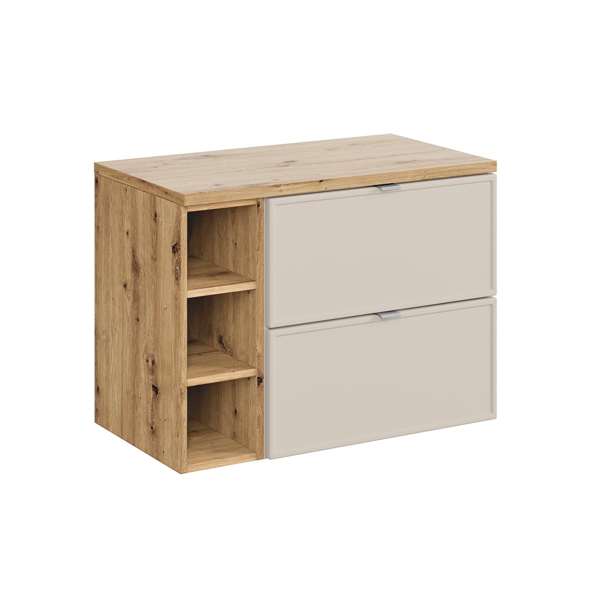 Meuble sous-vasque 80cm 3 niches Alba Cachemire