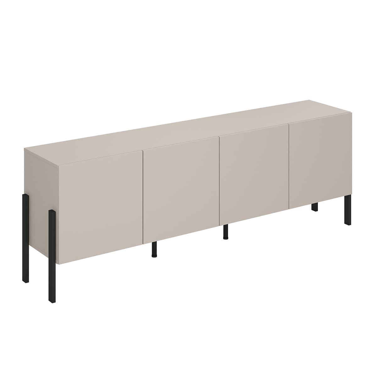 Meuble TV 4 portes 200 cm Bérénice Cachemire