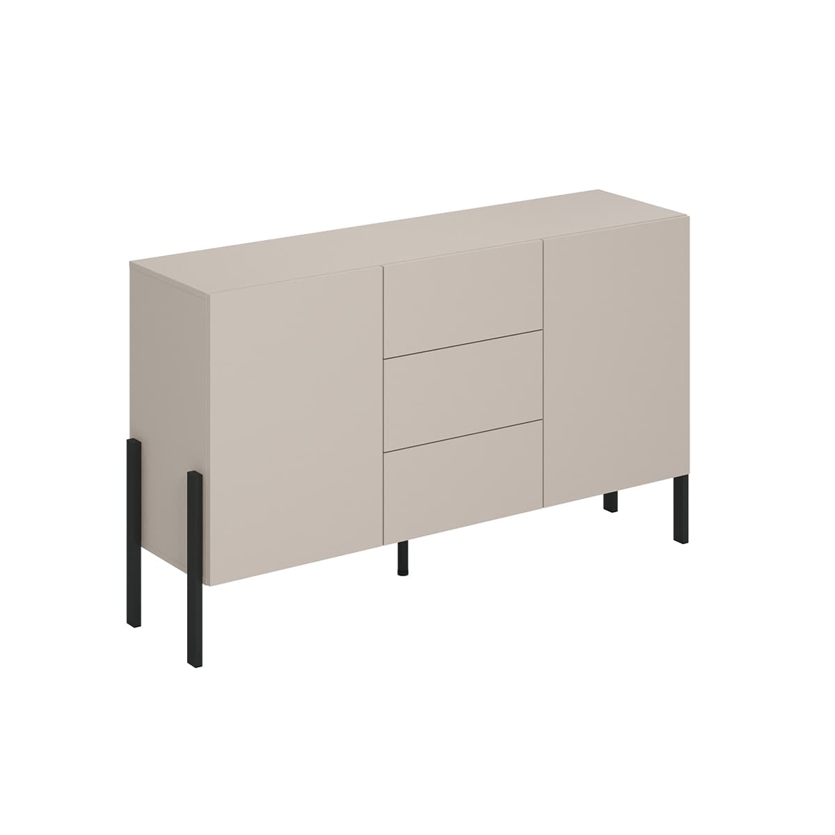 Buffet 2 portes 3 tiroirs Bérénice Cachemire