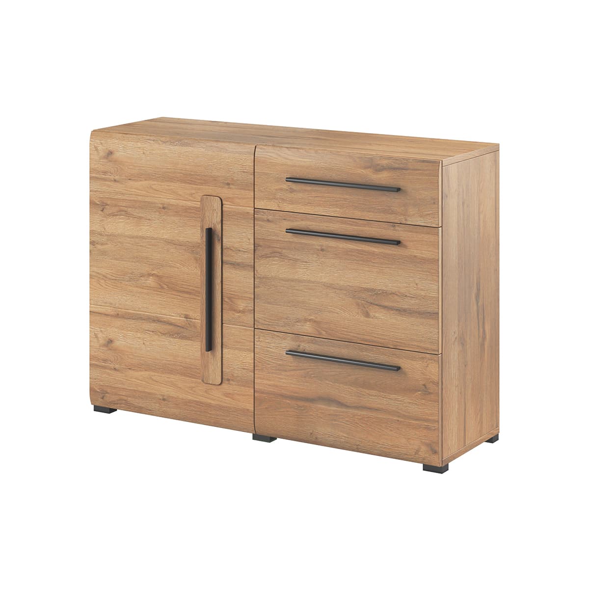 Buffet 1 porte 3 tiroirs Louis Bois