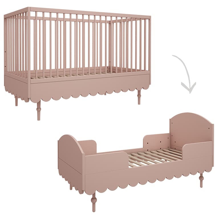 Lit évolutif 70x140 Wood Luck Babushka Rose
