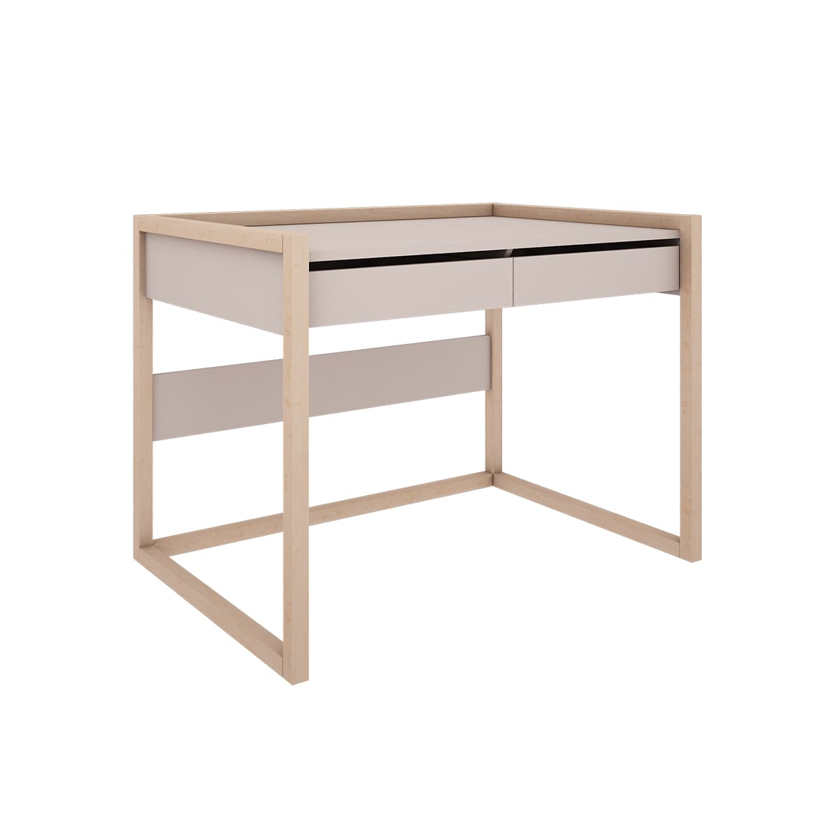 Bureau 2 tiroirs Wood Luck Romy - Cachemire