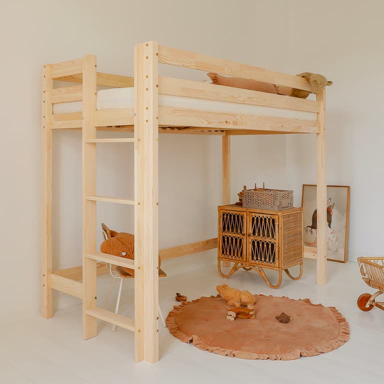 Lit mi-hauteur 90x190 sommier inclus Anaëlle Bois