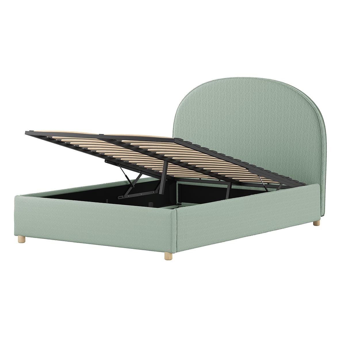 Lit coffre 140x200 sommier inclus Vipack Moon Vert