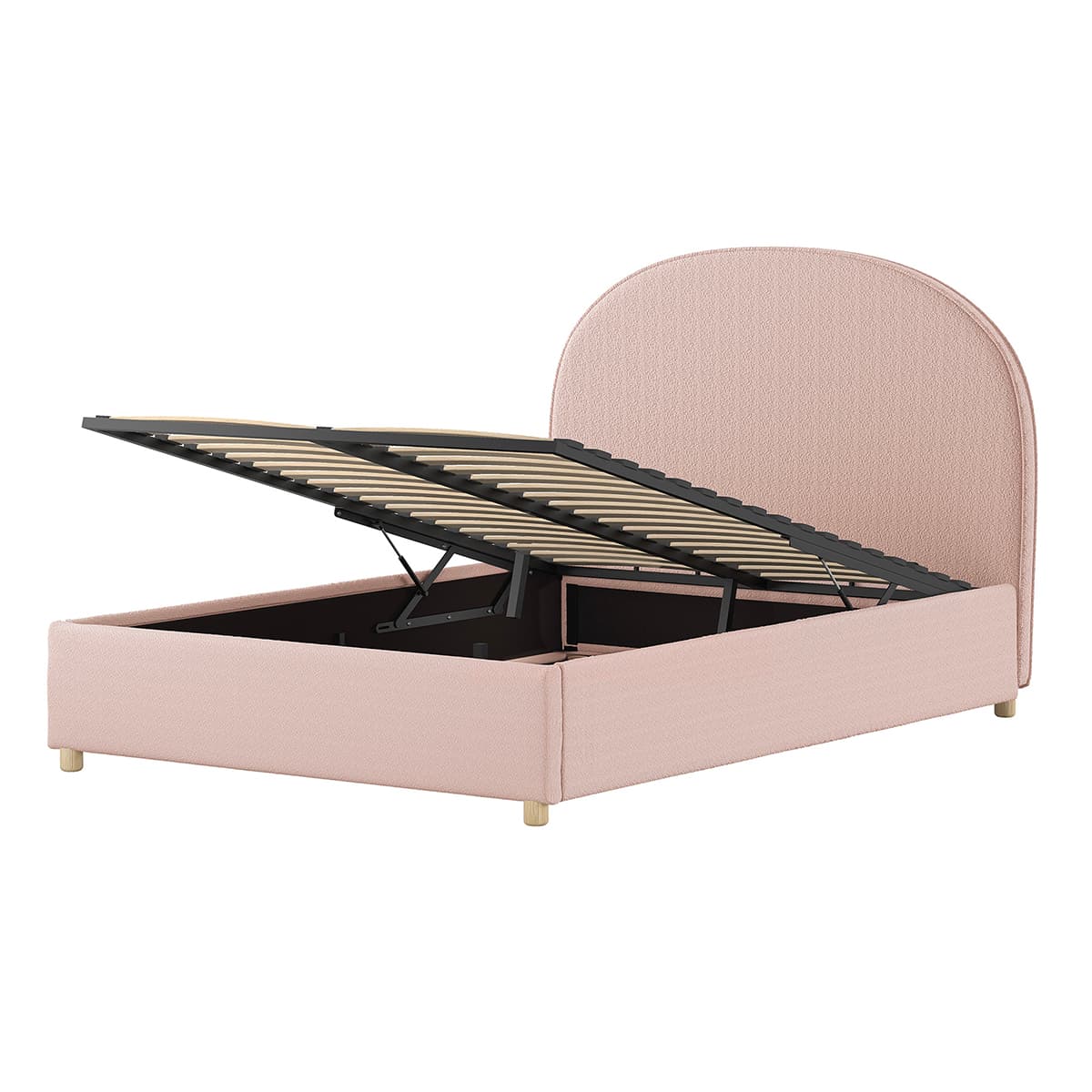 Lit coffre 140x200 sommier inclus Vipack Moon Rose