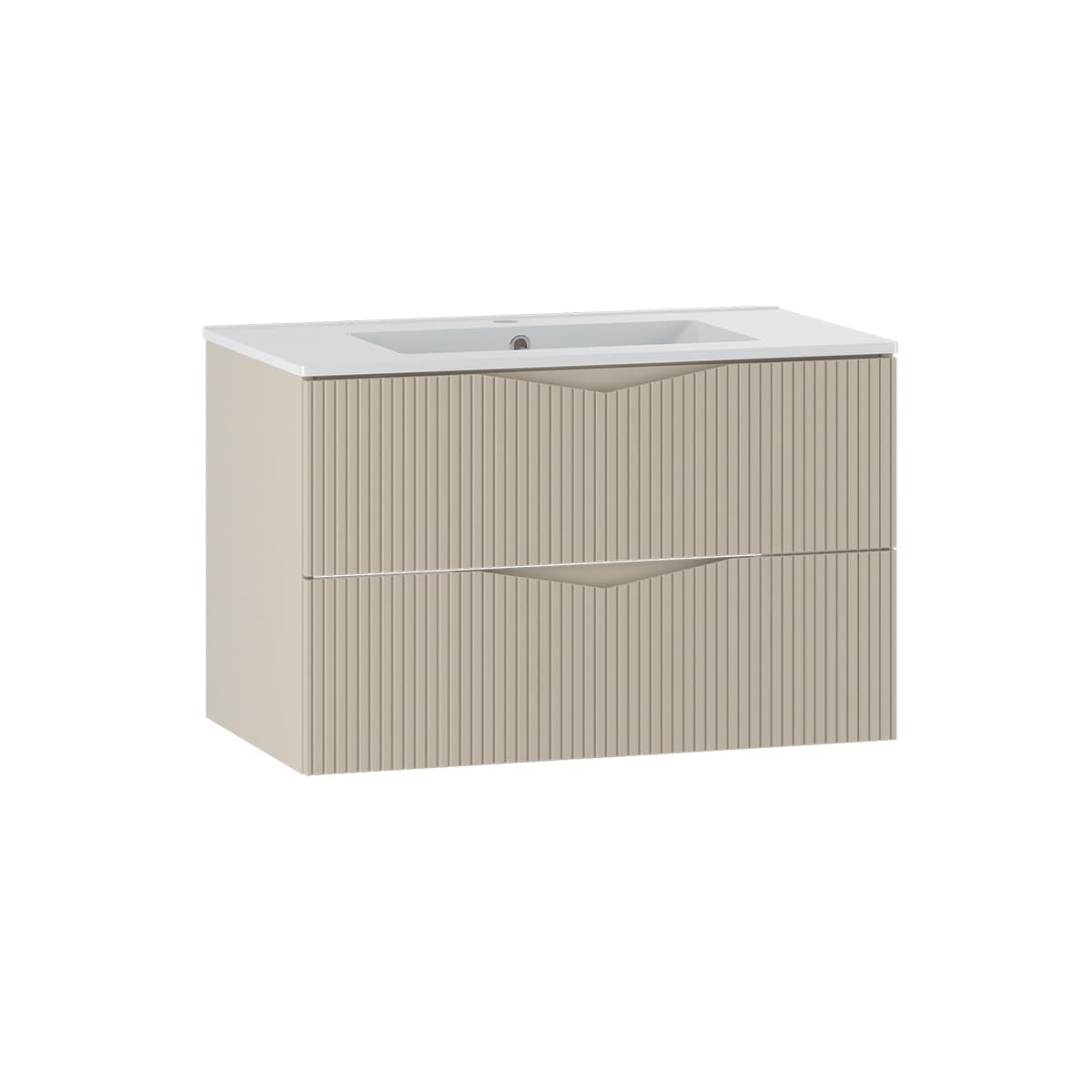 Meuble simple vasque encastrée 80cm Tao Cachemire