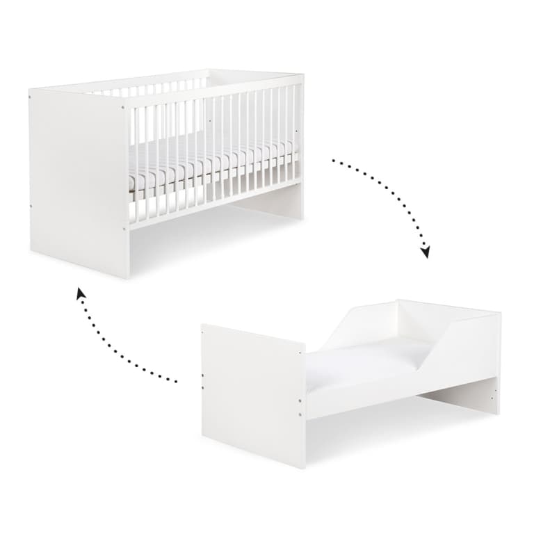 Lit bébé évolutif LittleSky by Klups Dalia - Blanc