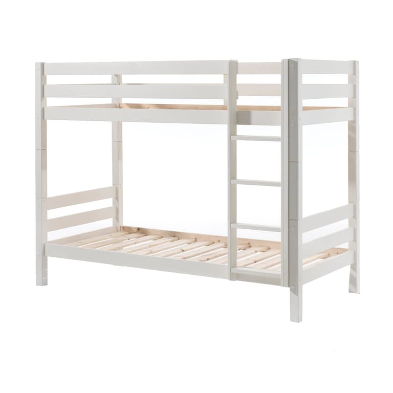 Lit Superposé 90x200 Hauteur 160 cm Sommier Inclus Vipack Pino - Blanc