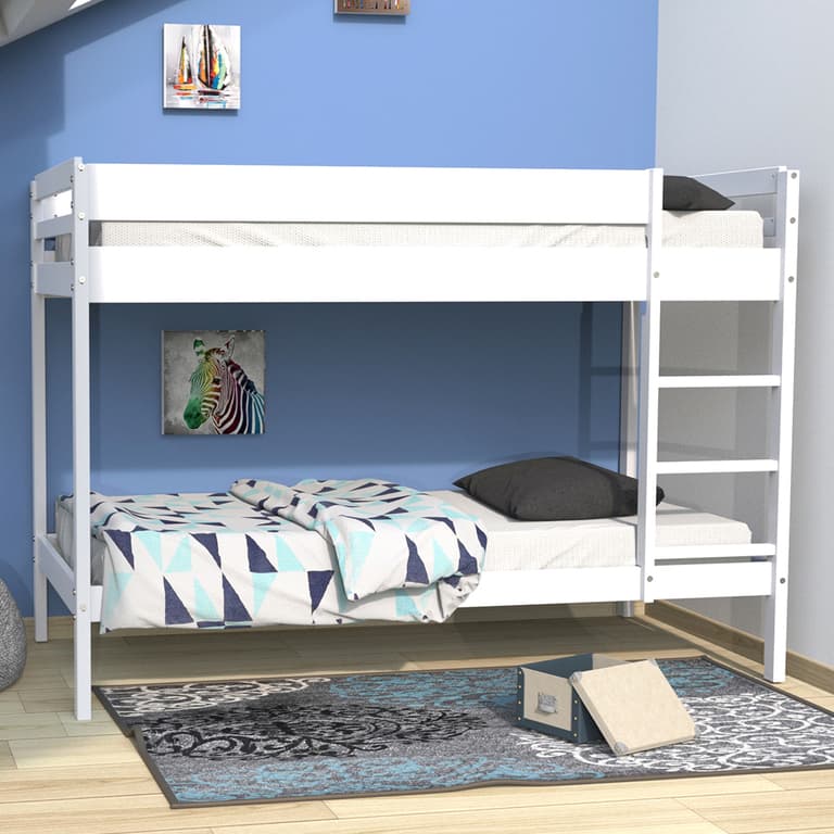 Lit superposé 90x190 Weber Industries Brice Blanc