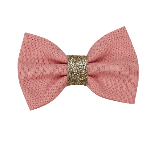 Barrette anti glisse vieux rose int or