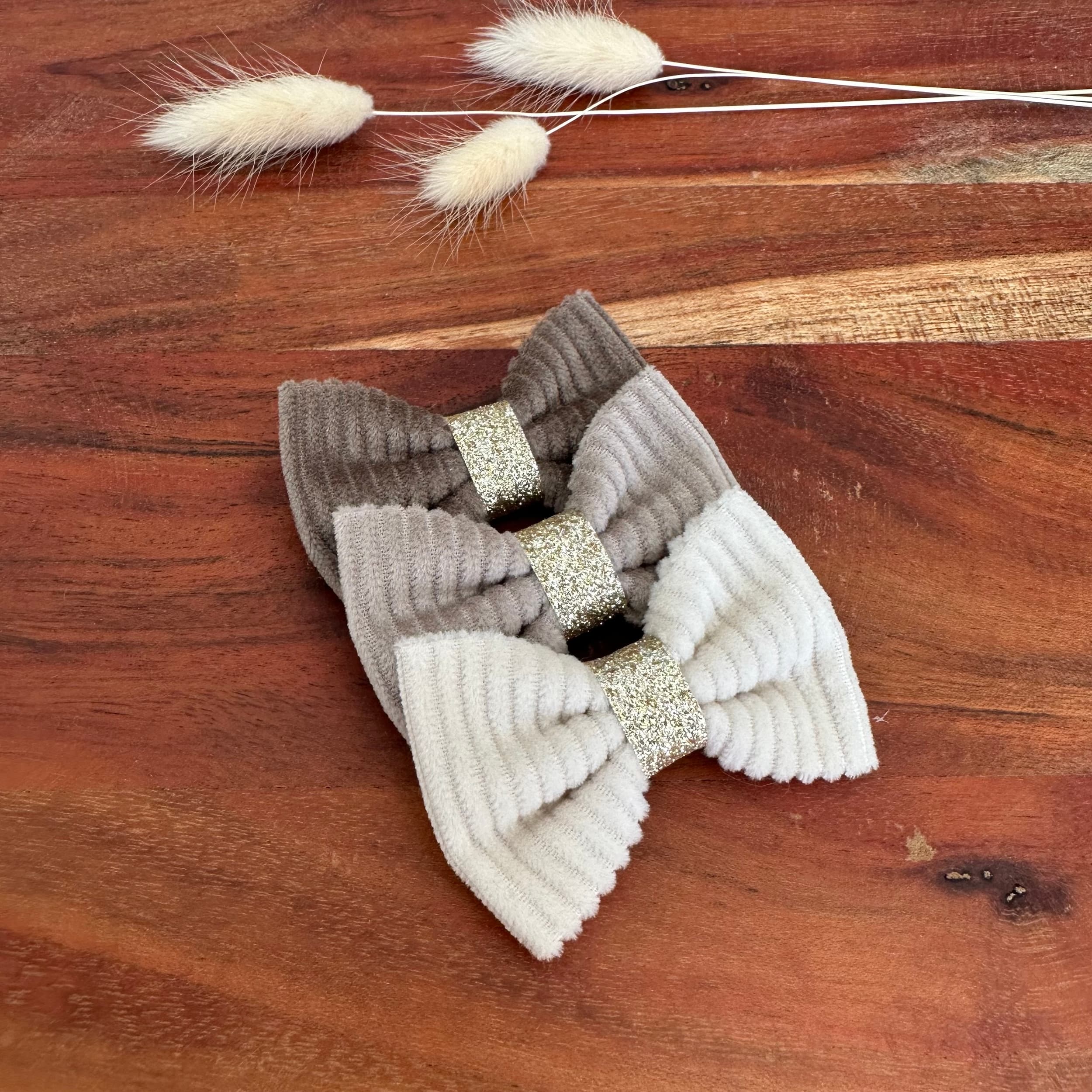 Box 2 sept Coffret Lot 3 barrettes anti glisse velours