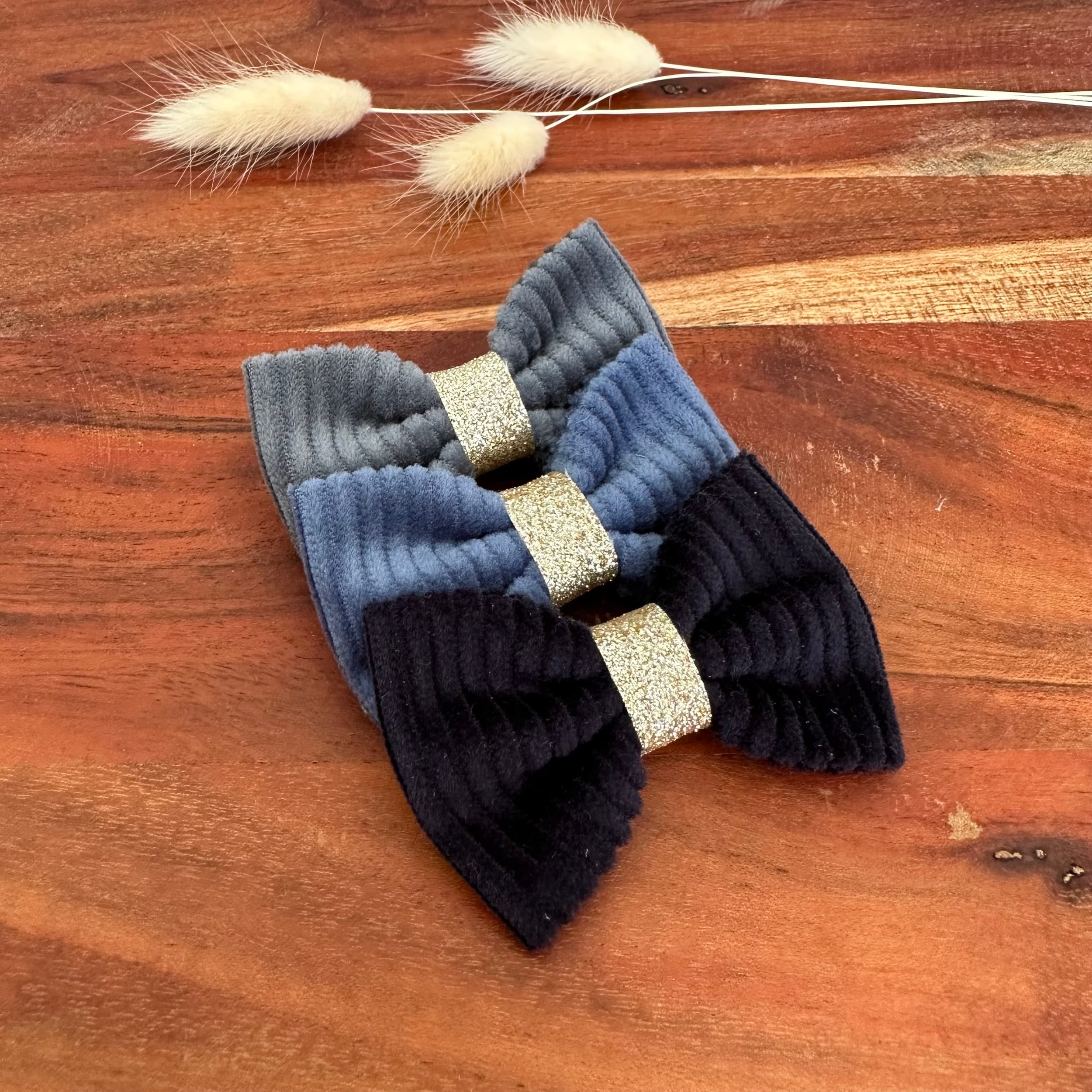 Box 4 sept Coffret Lot 3 barrettes anti glisse velours