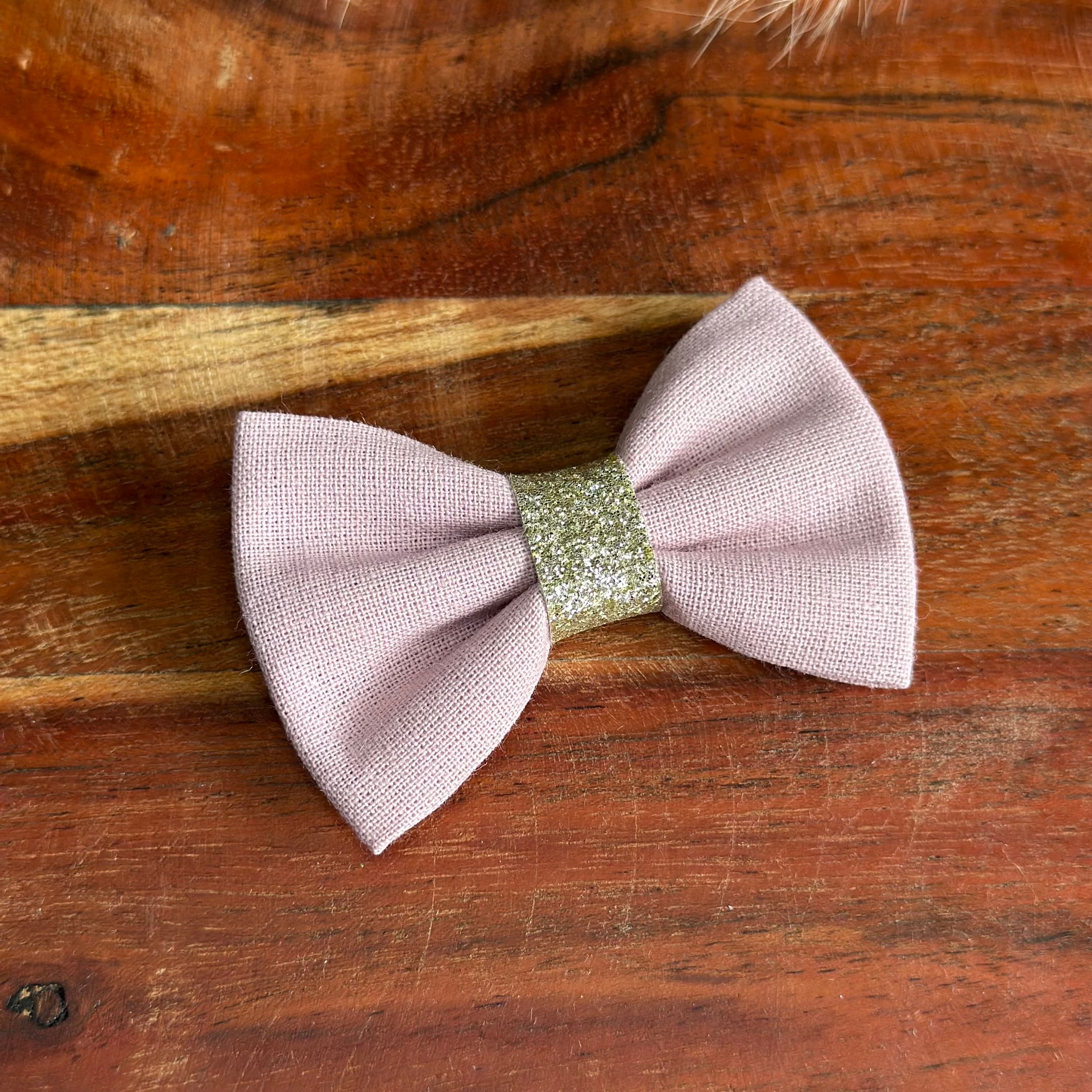 Barrette anti glisse couleur éclat de rose et or