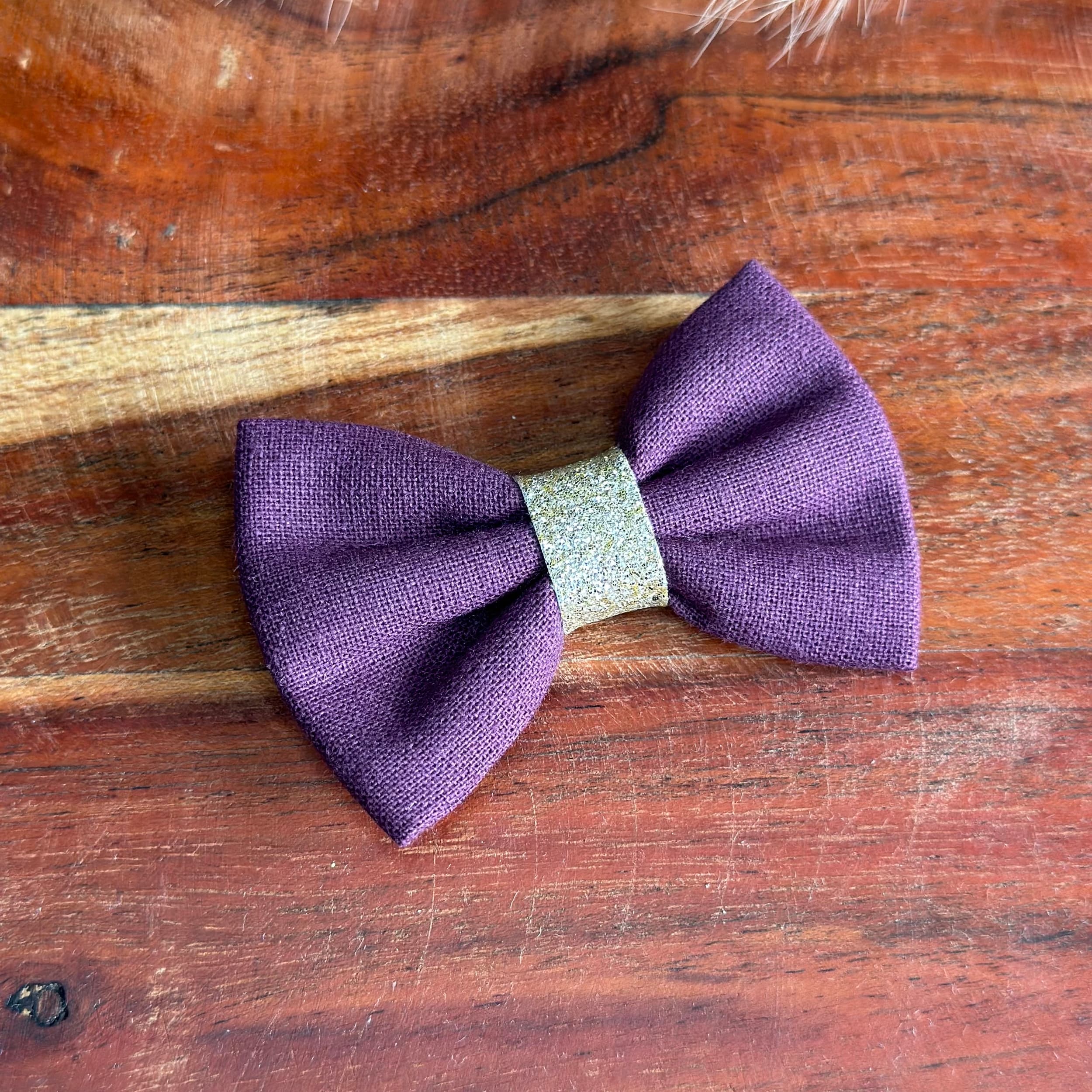 Barrette anti glisse couleur violet et or