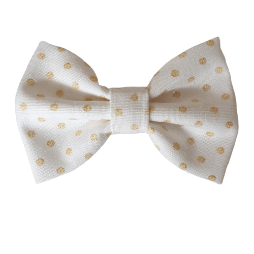 Barrette anti glisse couleur blanc point or